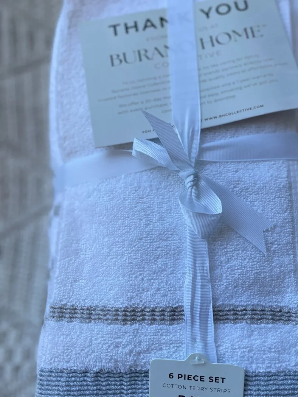 Rurano Home Bath Towel 6 Piece Set, NWT